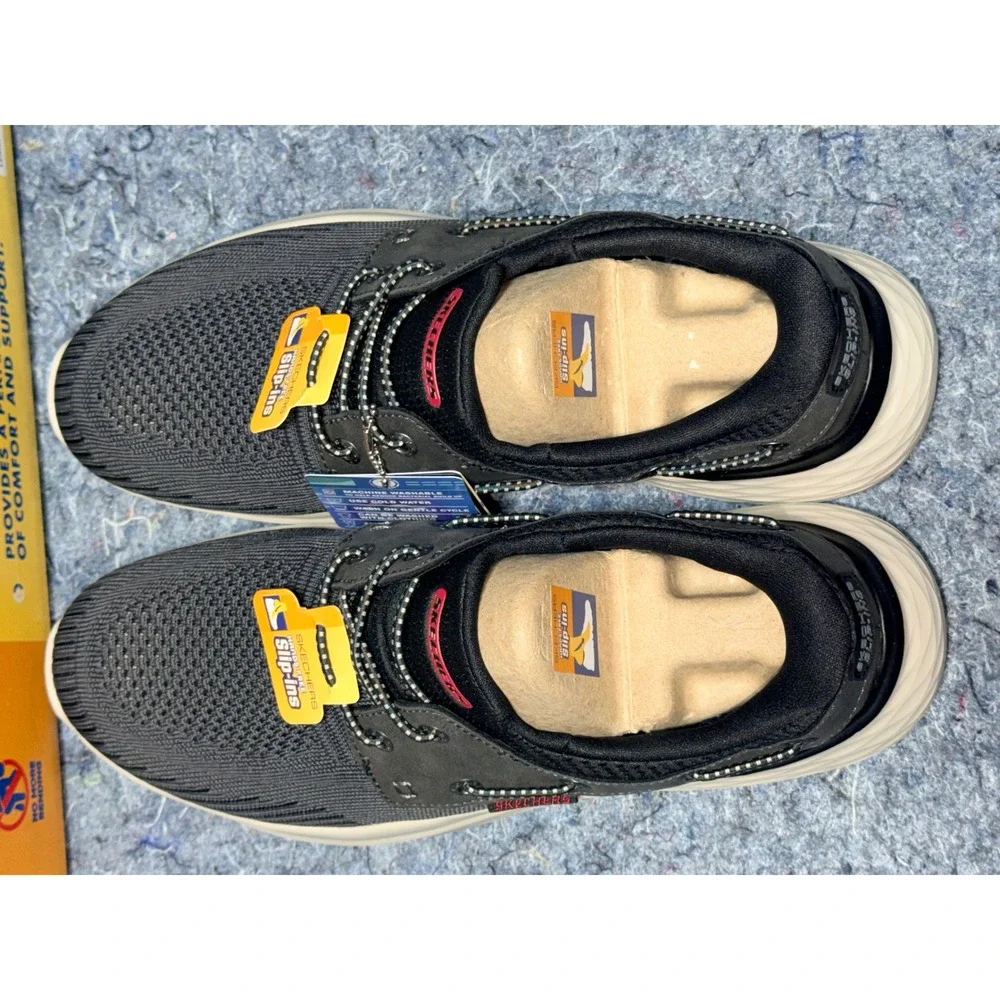 Skechers Mens 8 Hands Free Slip-ins Relaxed Fit Lawson Parasail Black 211108 NEW